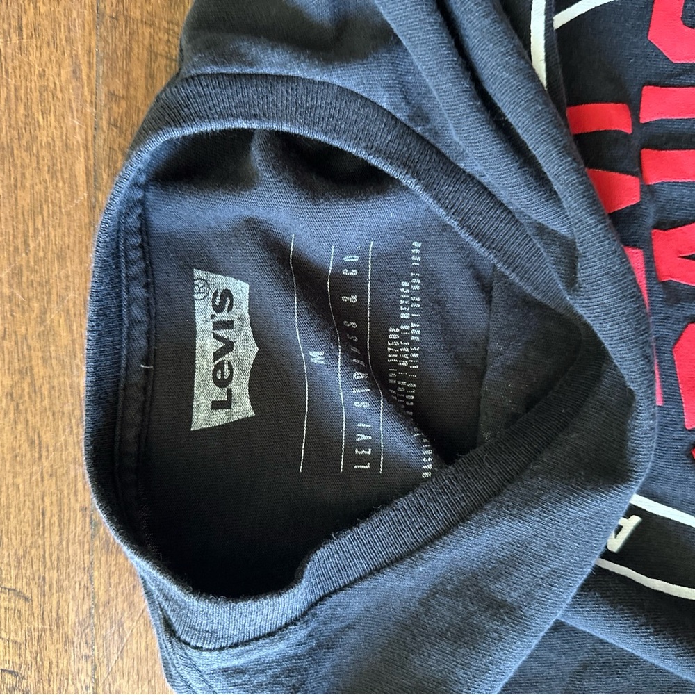 Levi's Black Tee with Red Graphic